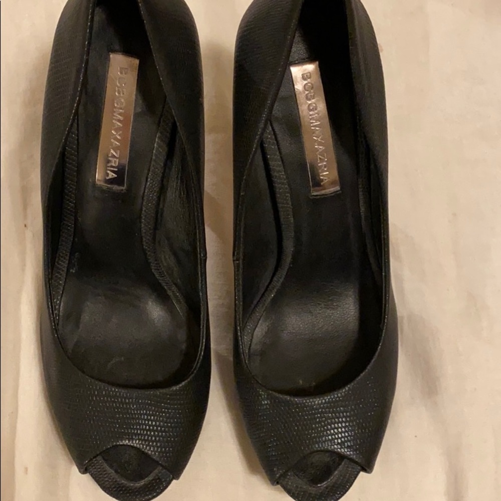 BCBGMAXAZRIA - black platform 5 inch heels
